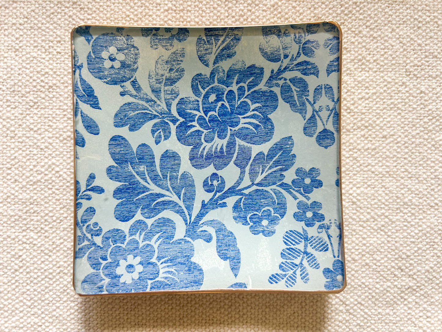 Blue Vintage Square Plate