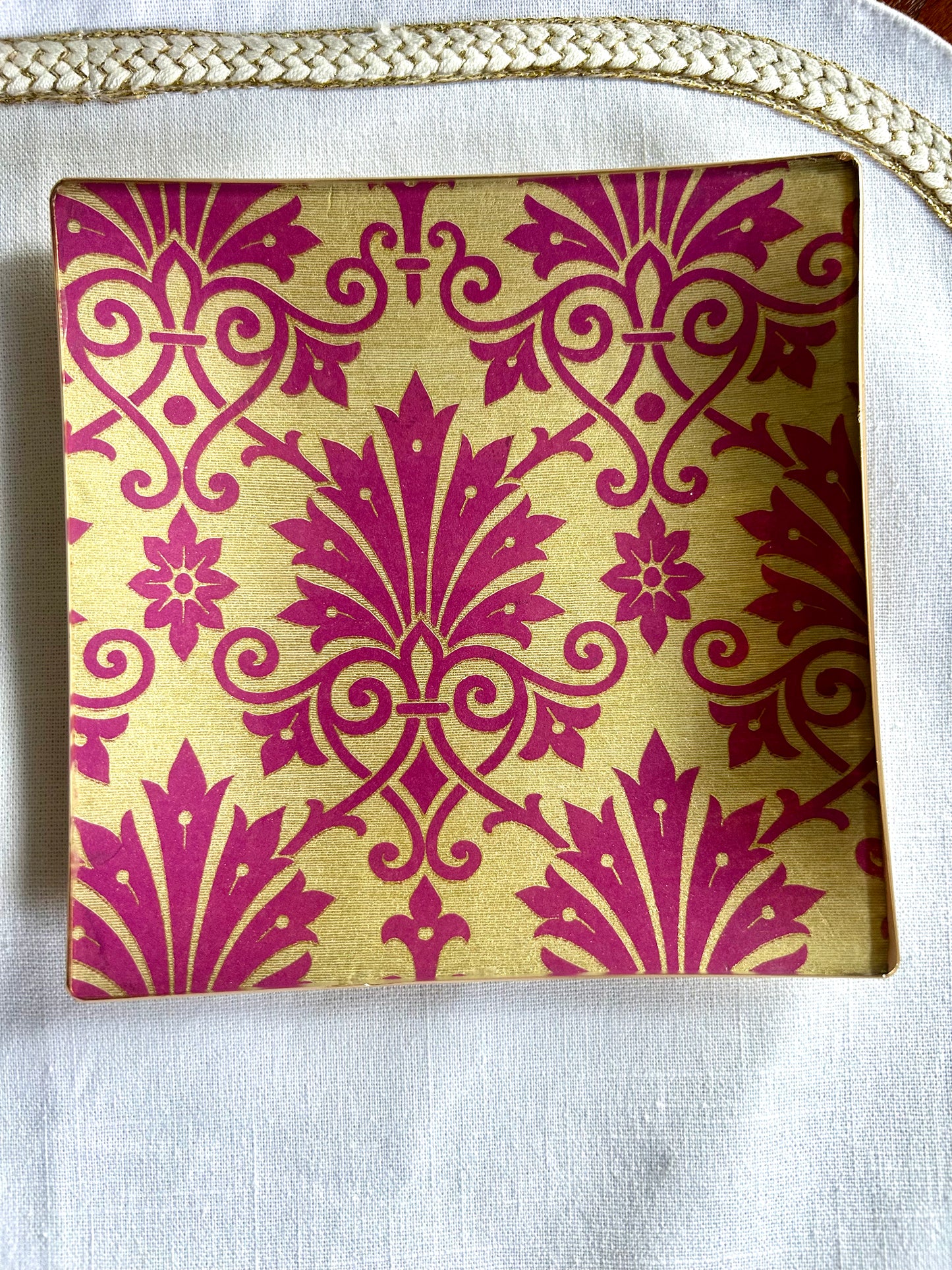 Purple Rose Square Plate