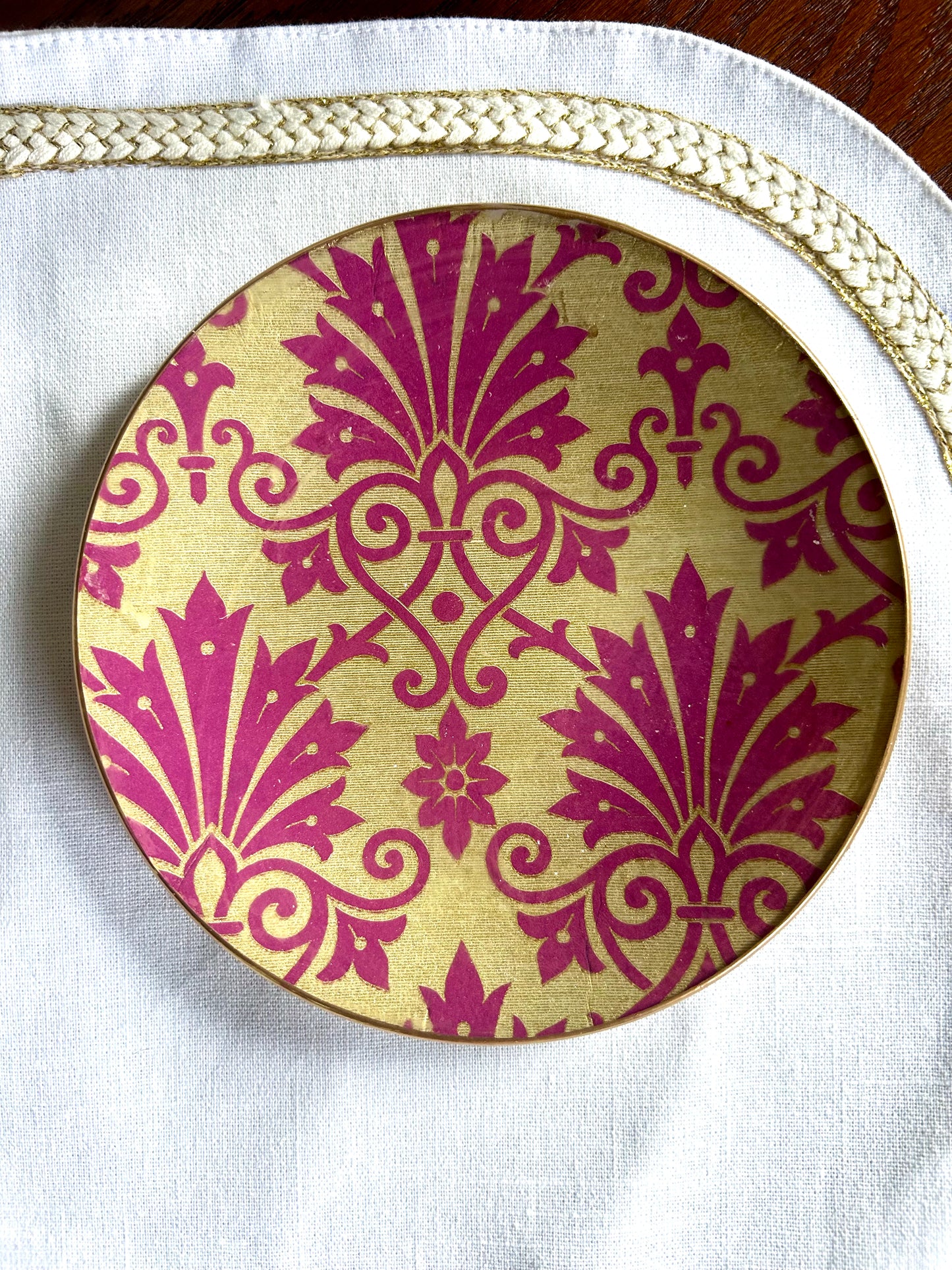 Purple Rose Round Plate