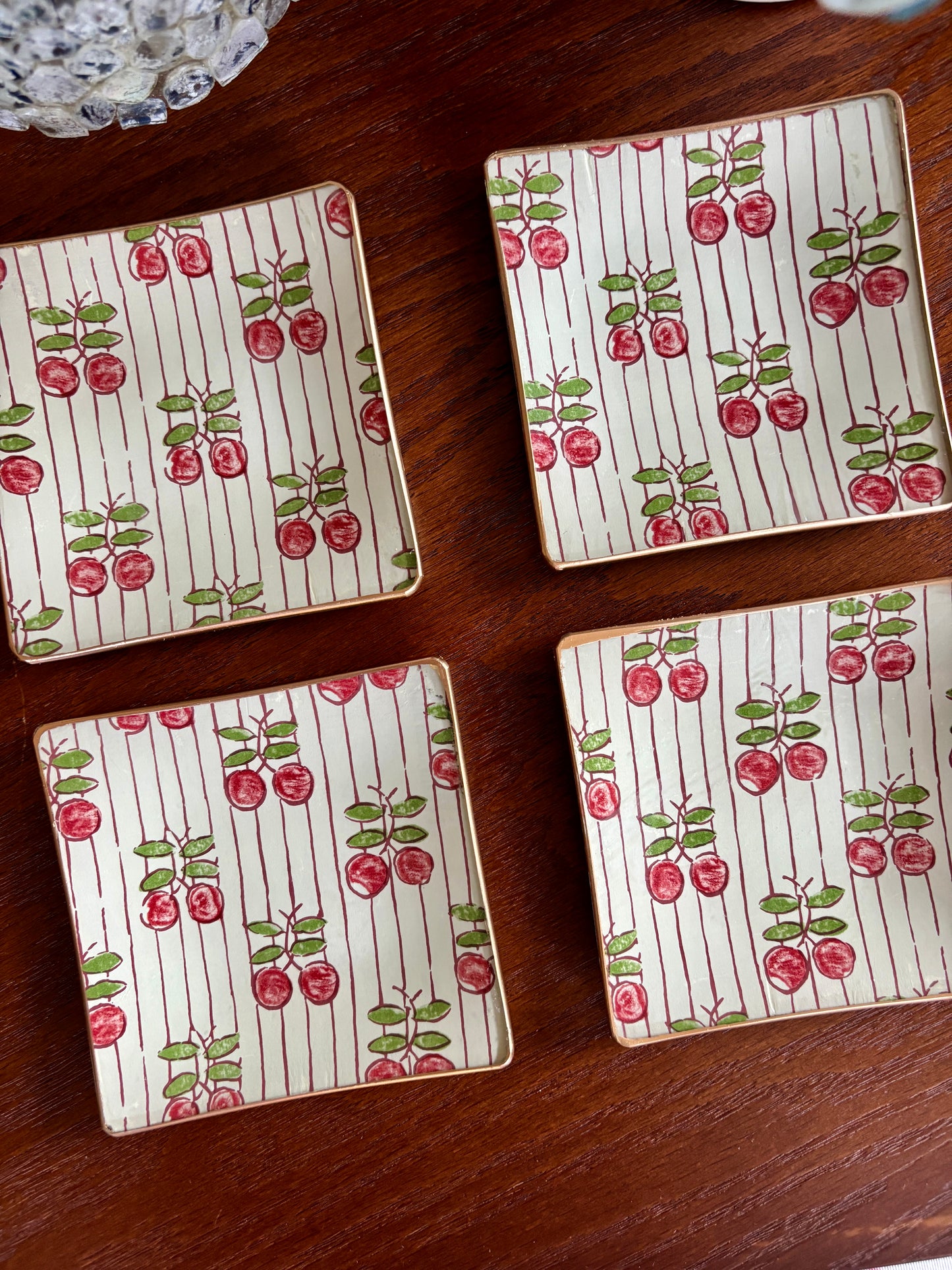 Cherries Square Plate