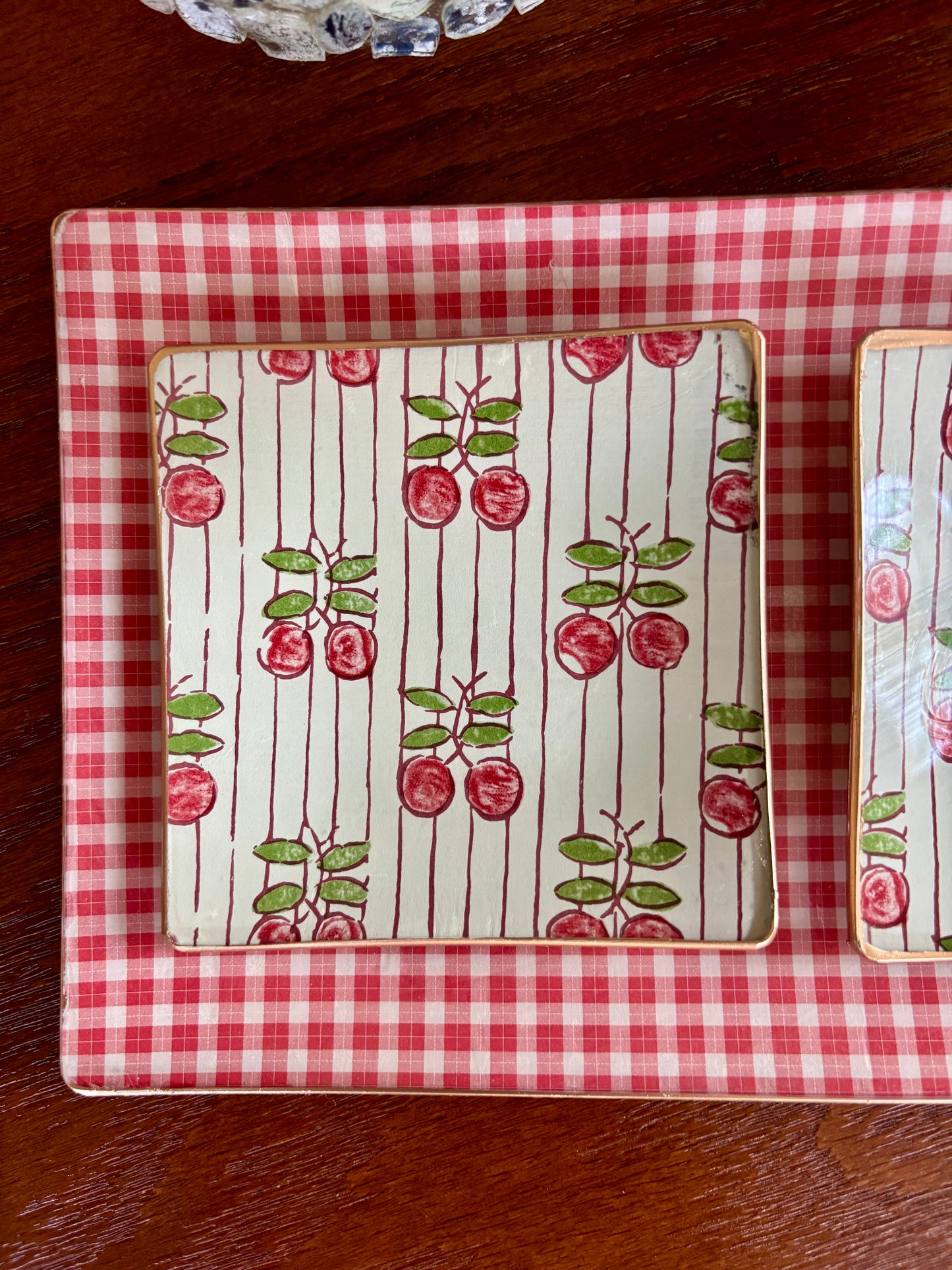 Cherries Square Plate