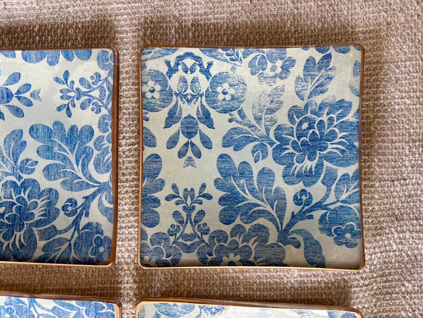 Blue Vintage Square Plate