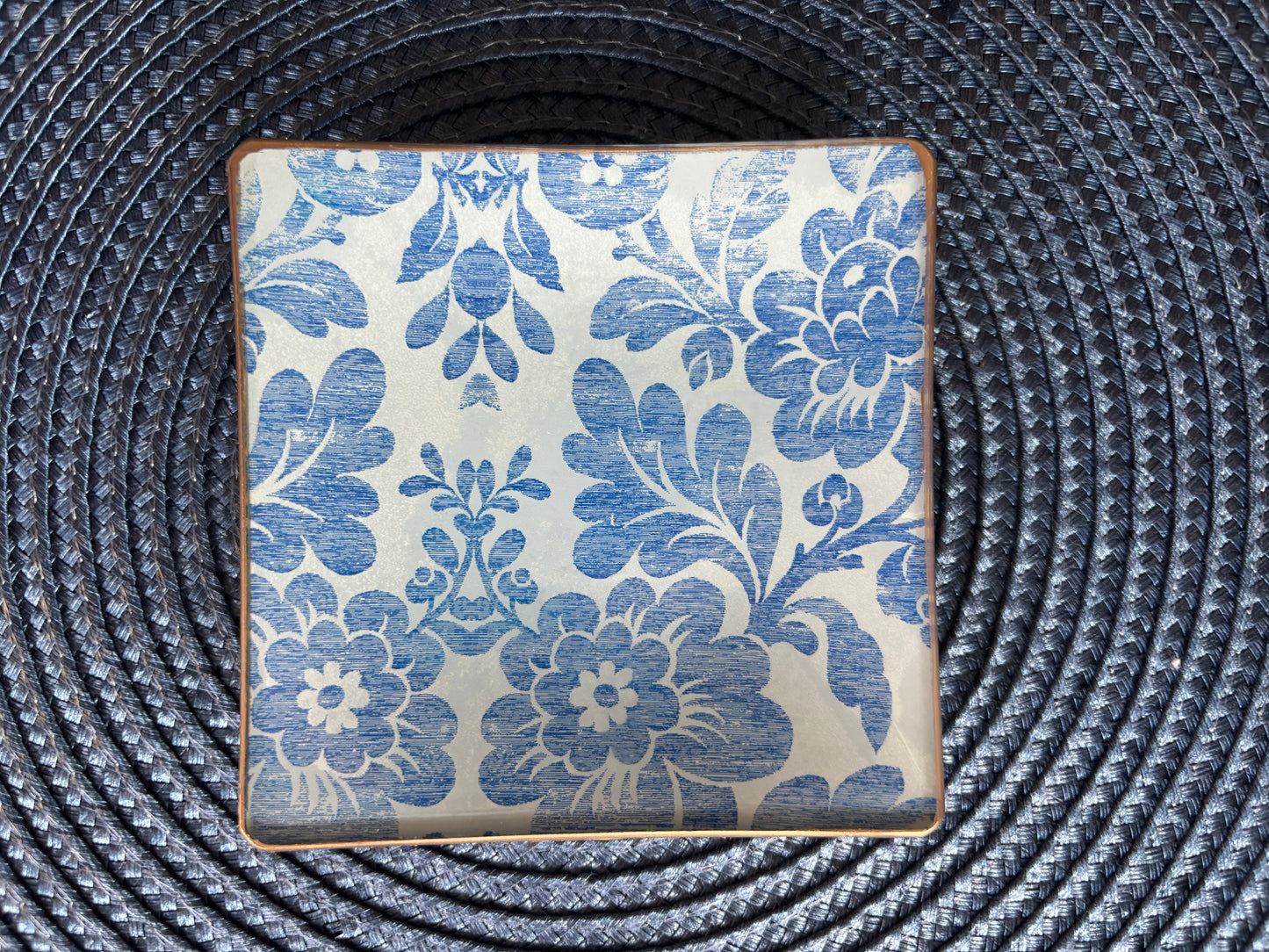 Blue Vintage Square Plate