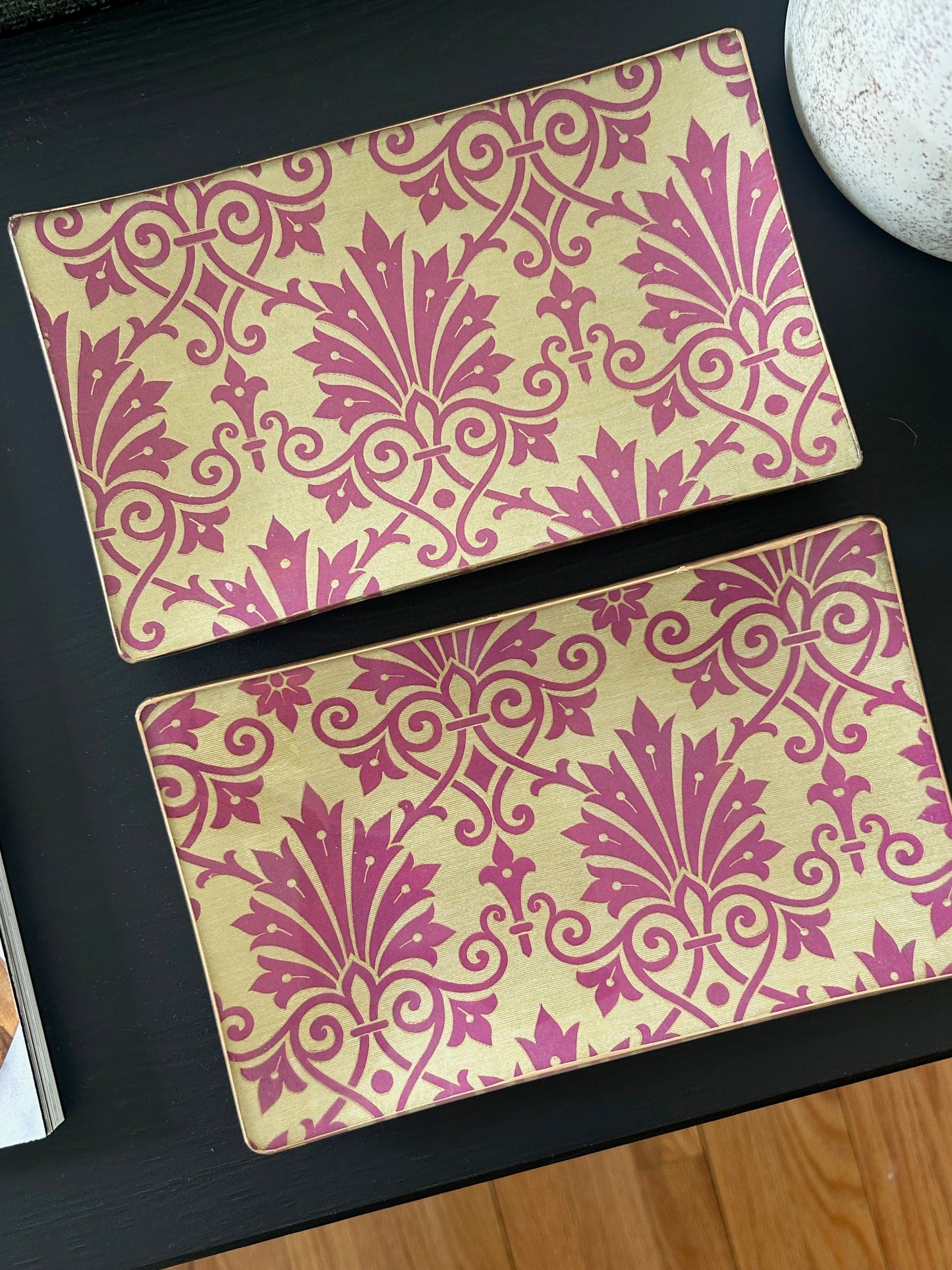 Purple Rose Rectangle Plate