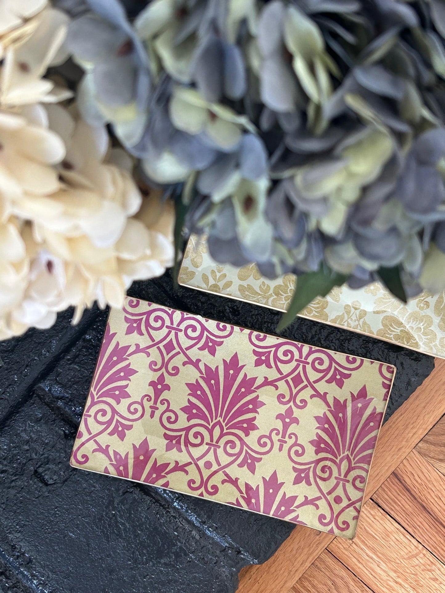 Purple Rose Rectangle Plate