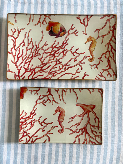 Coral Rectangle Plate