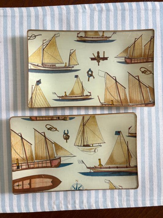 Boats Rectangle Plate