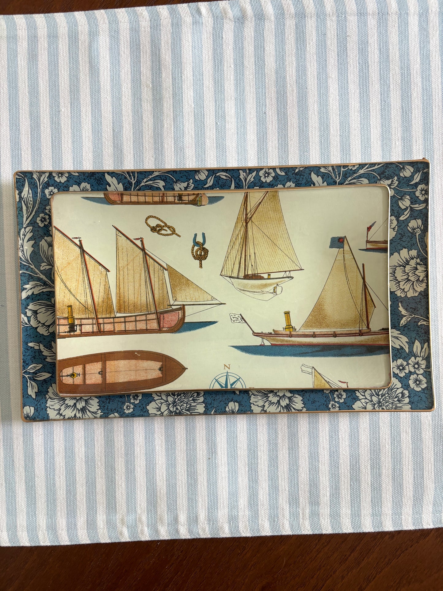 Boats Rectangle Plate