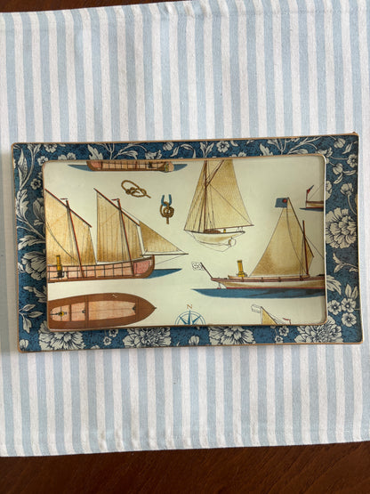 Boats Rectangle Plate
