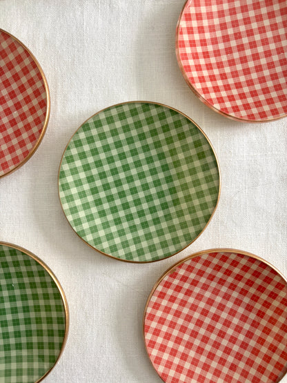 Vichy Green Round Plate