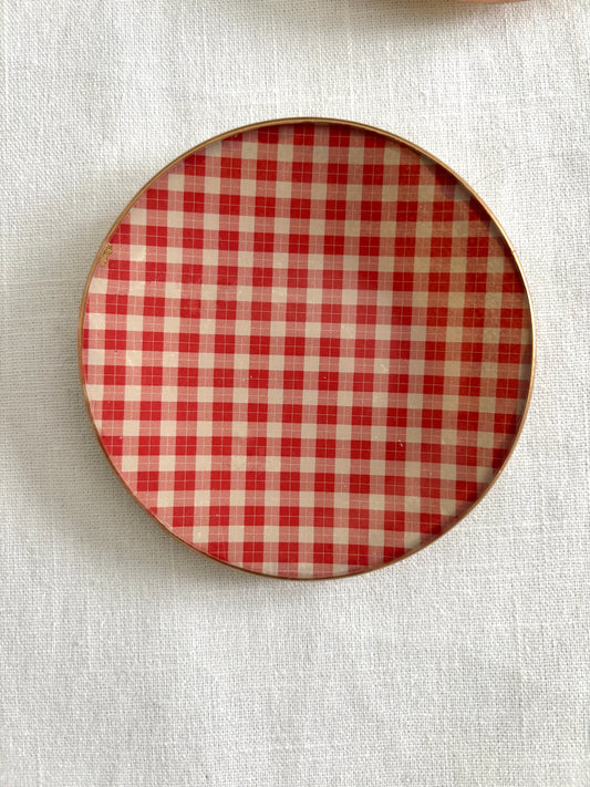 Vichy Red Round Plate
