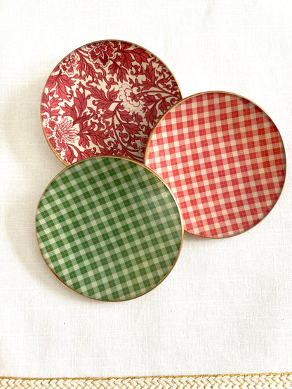 Vichy Green Round Plate