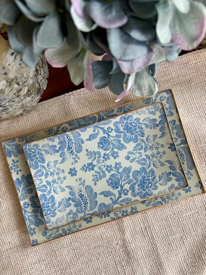 Blue Vintage Rectangle Plate
