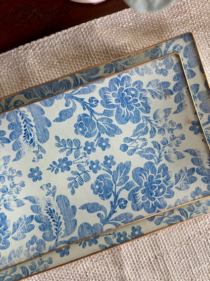 Blue Vintage Rectangle Plate