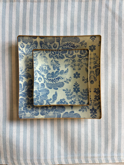 Blue Vintage Square Plate
